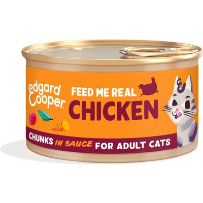 Edgard and Cooper - Feed Me Real Chicken Chunks in Sauce - 18x85g - Chicken in Sauce - Cat Food Edgard and Cooper - Feed Me Real Chicken Chunks in Sauce - 18x85g - Chicken in Sauce - Cat Food