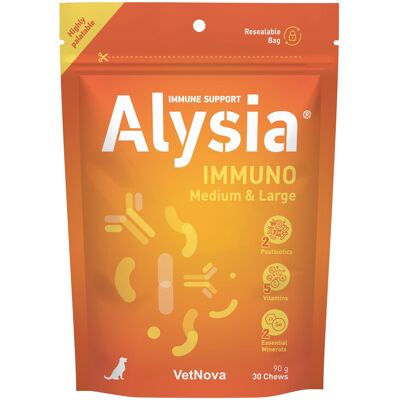 Suplemento inmuno para perros Vetnova Alysia - Razas medianas y grandes Suplemento inmuno para perros Vetnova Alysia - Razas medianas y grandes