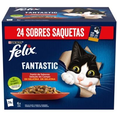 Comida Húmida para Gato PURINA FELIX - Pâté de Pescado y Carne - Nutrición Completa Comida Húmida para Gato PURINA FELIX - Pâté de Pescado y Carne - Nutrición Completa