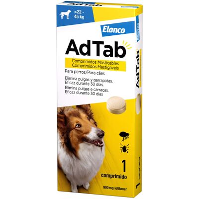 Novavet AdTab Perro 900mg - Pulgas y Garrapatas - 22-45kg - Medicamento para perros Novavet AdTab Perro 900mg - Pulgas y Garrapatas - 22-45kg - Medicamento para perros