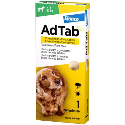 Novavet AdTab Perro 450mg - Tratamiento para pulgas y garrapatas 11-22kg Novavet AdTab Perro 450mg - Tratamiento para pulgas y garrapatas 11-22kg