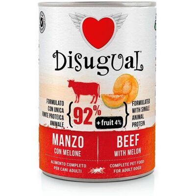 Comida para perros - Carne de vacuno y melón comida húmeda para adultos - 400 g Comida para perros - Carne de vacuno y melón comida húmeda para adultos - 400 g