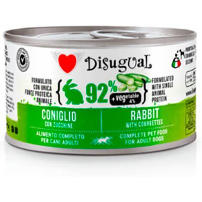 Disugual Comida Humeda Conejo y Zucchini para Perros - 150g Disugual Comida Humeda Conejo y Zucchini para Perros - 150g