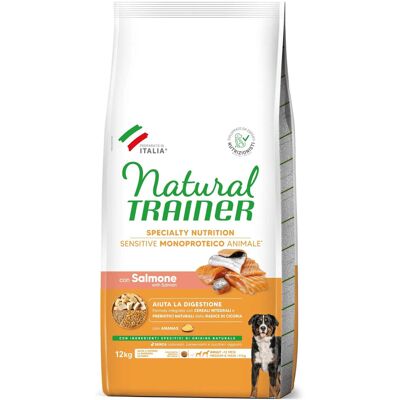 Alimento para perros salmón Natural Trainer para perros medianos y grandes - Sin gluten Alimento para perros salmón Natural Trainer para perros medianos y grandes - Sin gluten