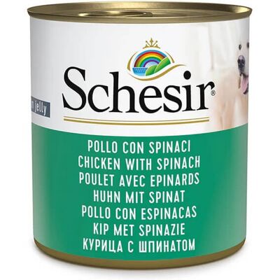 Schesir Pollo con Espinacas en Gelatina - Comida para perros Schesir Pollo con Espinacas en Gelatina - Comida para perros