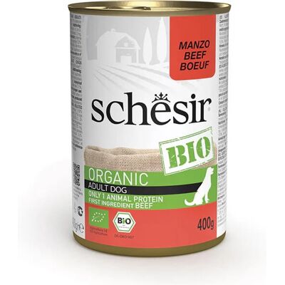 Comida húmeda para perros Schesir Bio de Res 400 G - Orgánico, Completo Comida húmeda para perros Schesir Bio de Res 400 G - Orgánico, Completo