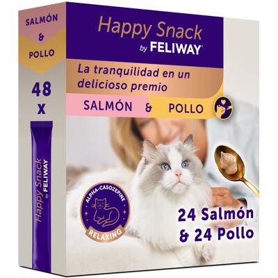 Ceva Happy Snack by Feliway Pack Pollo y Salmón para Gatos 48 sticks Ceva Happy Snack by Feliway Pack Pollo y Salmón para Gatos 48 sticks