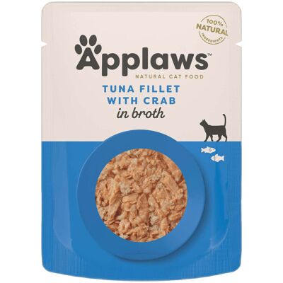 Comida para gatos de caldo de atún y cangrejo Applaws - 12 x 70g Comida para gatos de caldo de atún y cangrejo Applaws - 12 x 70g