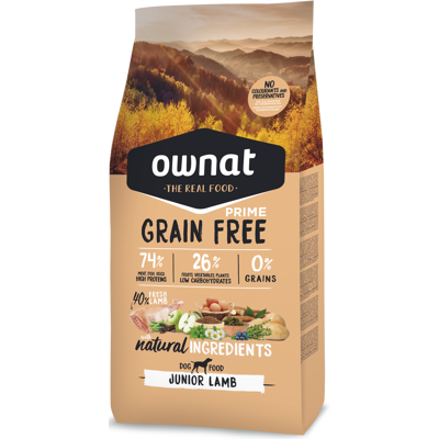 Ownat Prime Canine Junior Cordero Sin Cereales - Comida para perros Ownat Prime Canine Junior Cordero Sin Cereales - Comida para perros