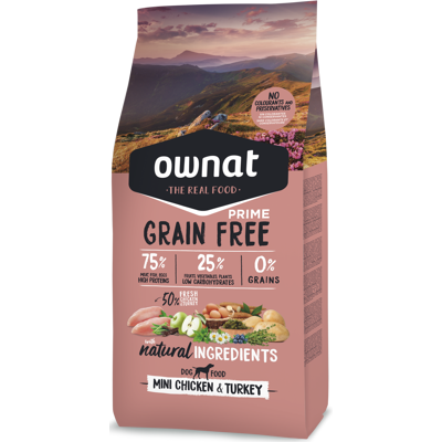 Ownat - Prime Grain Free Mini Adult - Pollo - Comida para perros Ownat - Prime Grain Free Mini Adult - Pollo - Comida para perros