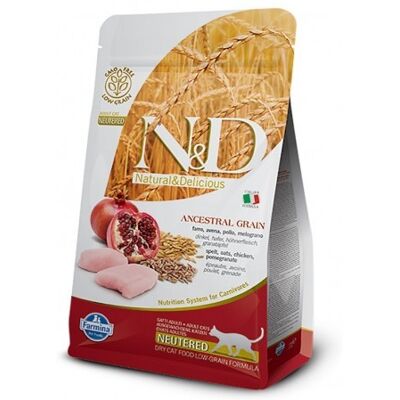Comida para Gatos Farmina Neutered Pollo E Melograno - Dieta Completa para Adultos Comida para Gatos Farmina Neutered Pollo E Melograno - Dieta Completa para Adultos