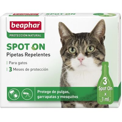 Pipetas repelentes naturales para gatos Beaphar - 3 unidades 1ml Pipetas repelentes naturales para gatos Beaphar - 3 unidades 1ml