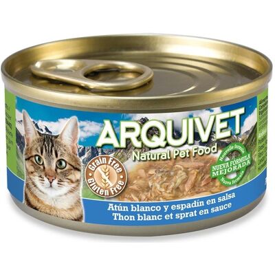 Arquivet Gato Atún Blanco Y Espadín En Salsa Lata 24 X 80 Gr Arquivet Gato Atún Blanco Y Espadín En Salsa Lata 24 X 80 Gr