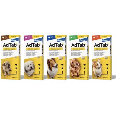 Novavet AdTab Perro 56.25mg 1.3-2.5kg - Tabletas antiparasitarias Novavet AdTab Perro 56.25mg 1.3-2.5kg - Tabletas antiparasitarias