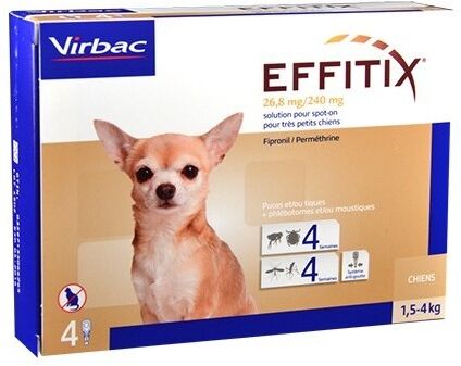 Virbac Effitix  spot On Xs (1.5 - 4kg) 24 Pipetas