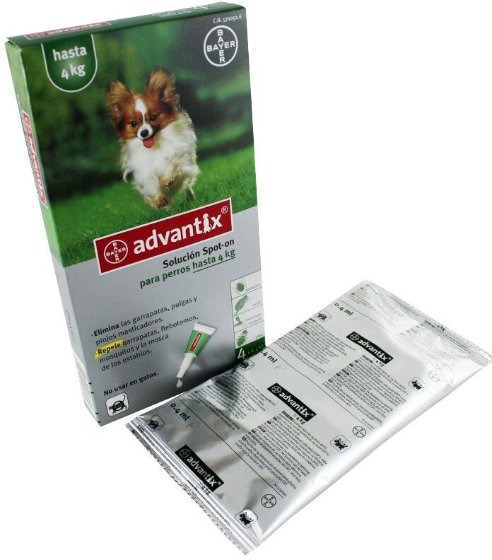 Bayer Advantix 40 (0-4 Kg) 4 Pipetas Bayer Advantix 40 (0-4 Kg) 4 Pipetas