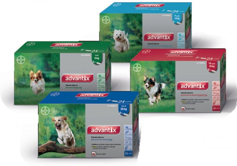 Bayer Advantix 100 (4-10 Kg) 24 Pipetas