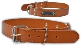 Complementos Collar En Cuero Marrón Con Placa En Metal (3,0x65cm) Complementos Collar En Cuero Marrón Con Placa En Metal (3,0x65cm)