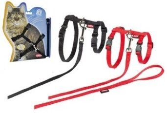 Complementos Arnes Mas Correa "Big Cat" 34-57 Cm + 120 Cm Color Negro Complementos Arnes Mas Correa "Big Cat" 34-57 Cm + 120 Cm Color Negro