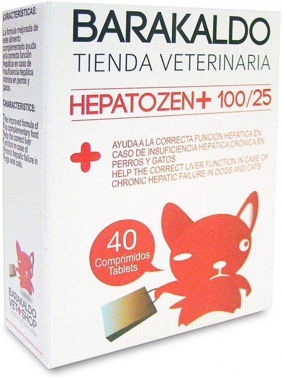 Barakaldovet Hepatozen Plus 100/25  40 Comprimidos Barakaldovet Hepatozen Plus 100/25  40 Comprimidos