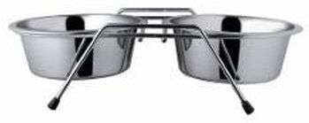 Complementos Comedero Doble Acero Inox 16 Cm Complementos Comedero Doble Acero Inox 16 Cm