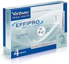 Virbac Effipro 50 Mg Gatos 4 Pipetas ( + 1 Kg) Virbac Effipro 50 Mg Gatos 4 Pipetas ( + 1 Kg)