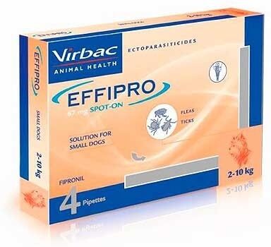 Virbac Effipro 67 Mg Perros Pequeño 4 Pipetas ( 2 - 10 Kg) Virbac Effipro 67 Mg Perros Pequeño 4 Pipetas ( 2 - 10 Kg)