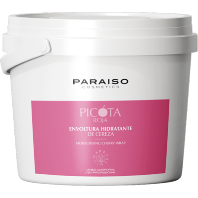Paraíso Cosmetics Envoltura hidratante de cereza picota roja 1000gr Paraíso Cosmetics Envoltura hidratante de cereza picota roja 1000gr