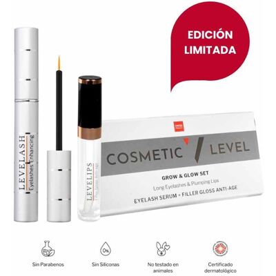 LevelLash - Cosmetic Level Grow & glow set: pestañas y labios LevelLash - Cosmetic Level Grow & glow set: pestañas y labios