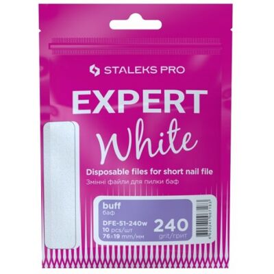 Staleks Recambio lima rectangular white expert 51 240w 10und Staleks Recambio lima rectangular white expert 51 240w 10und