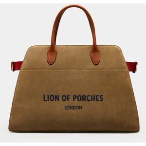 Lion of Porches Bolso de ante y piel. Beige