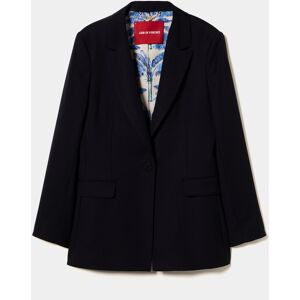 Lion of Porches Blazer con forro de contraste Navy