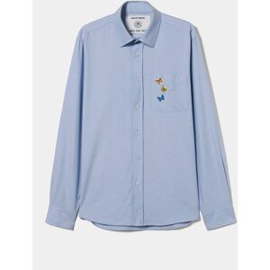 Lion of Porches Camisa Oxford Lion x Killa Azul Claro