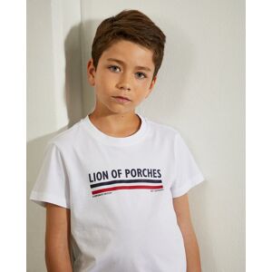 Lion of Porches Camiseta con logo Blanco