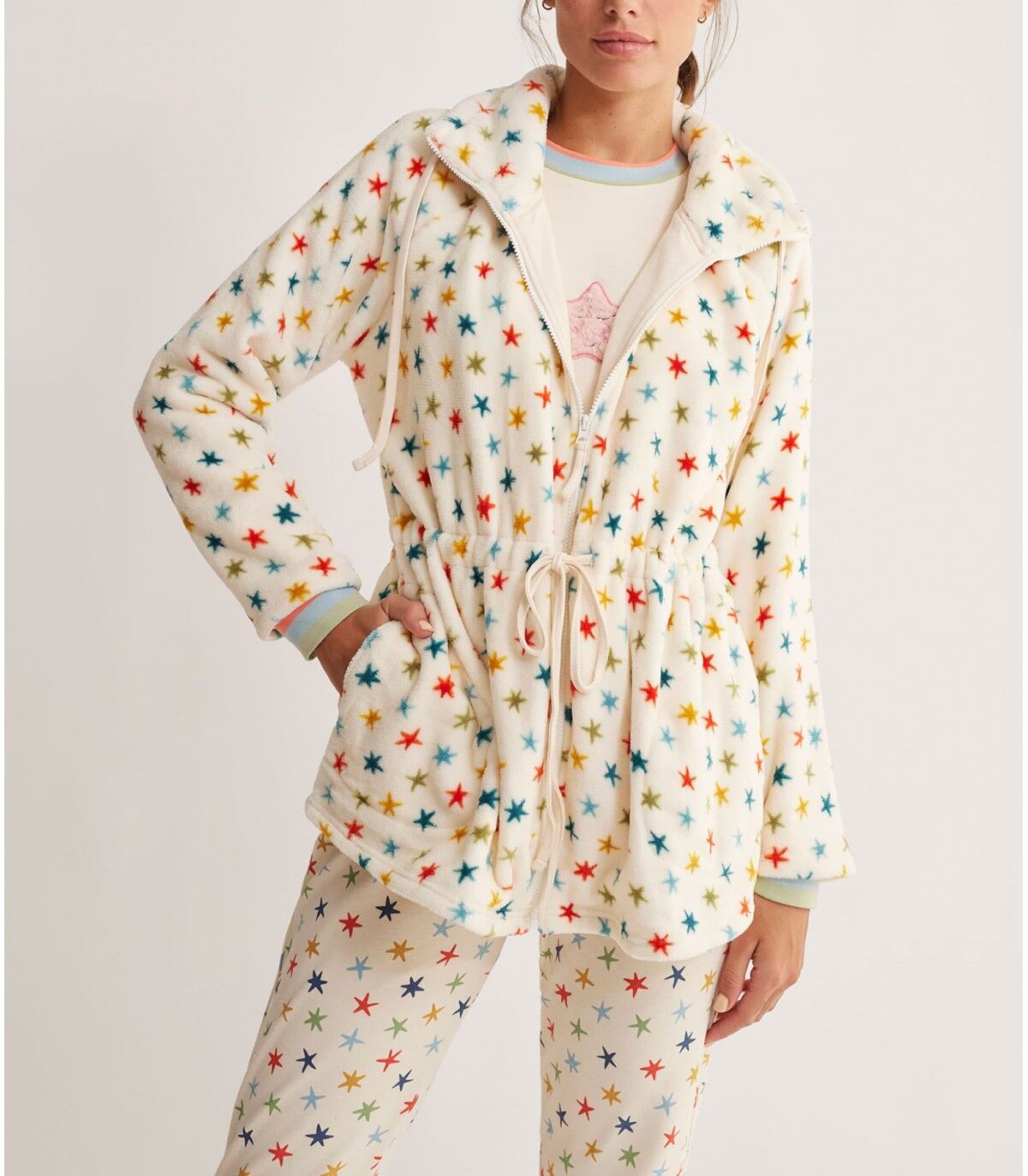 PROMISE Pijama Mujer 3 PIEZAS PROMISE N16963 Crema SG/XL