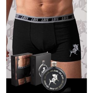 Boxer + Petaca de Regalo LOIS 48254 Negro SG/XL