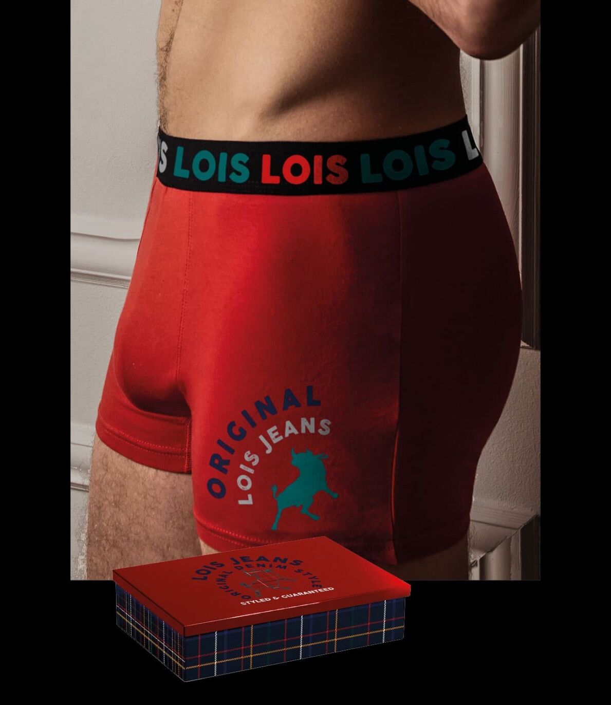 BOXER Y CAJA METAL REGALO LOIS 48354 M Rojo