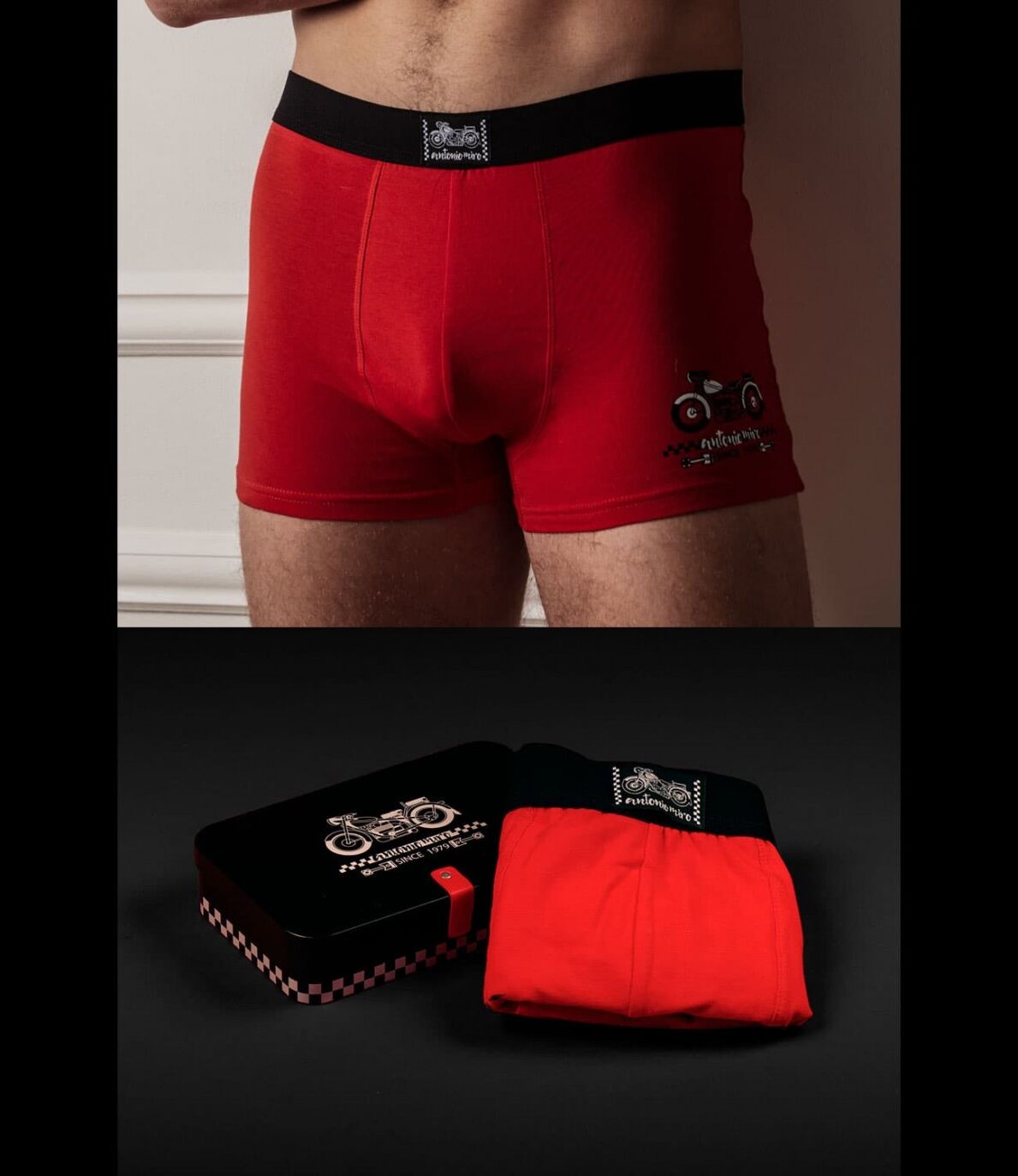 BOXER Y CAJA METAL REGALO ANTONIO MIRO 48255 G/L Rojo