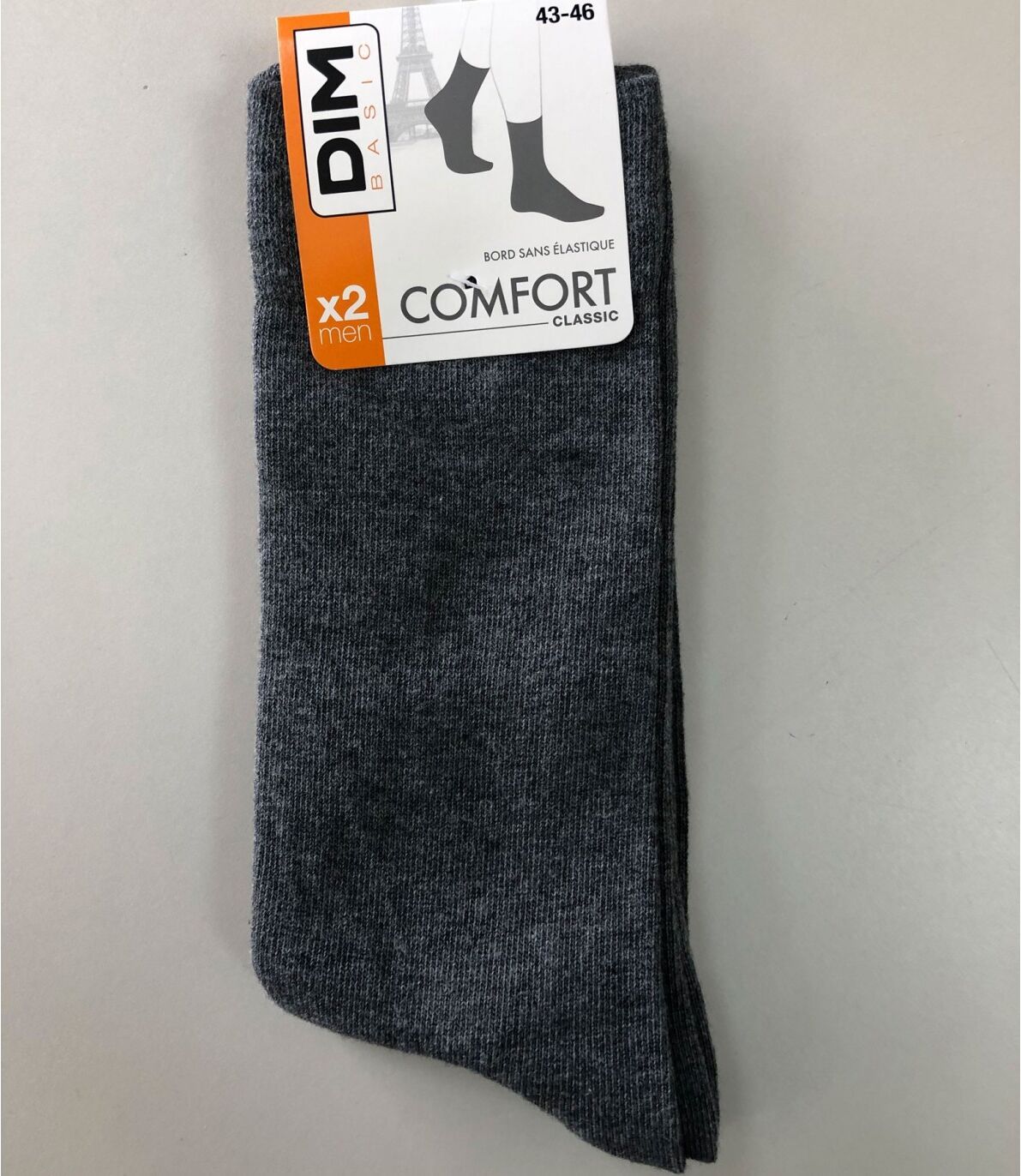 DIM. Pack OFERTA 2 Calcetines Caballero DIM 5UI G(43-46) Gris