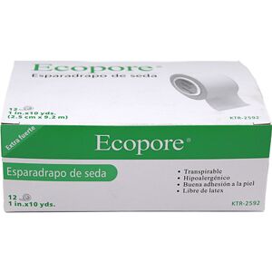 Esparadrapo Ecopore Unidix Seda 2,5 x 10m (Caja 12 Unidades)