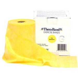 Thera Band 45.7 metros: Cintas de Látex de Resistencia Suave - Color Amarillo