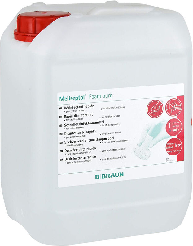 Desinfectante alcohólico Meliseptol Foam Pure: para todo tipo de superficies y equipos médicos (Garrafa 5litros)