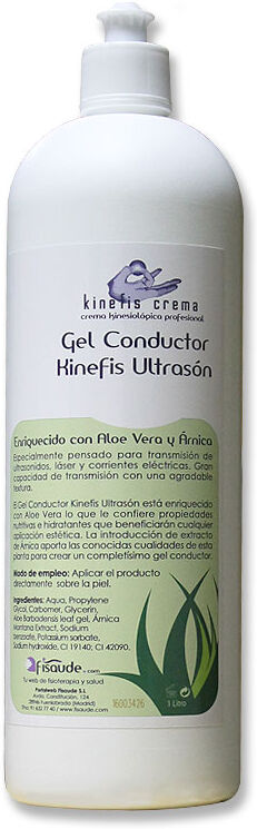 Gel Ultrasonido Kinefis Ultrasón 1 Litro enriquecido con Árnica y Aloe Vera