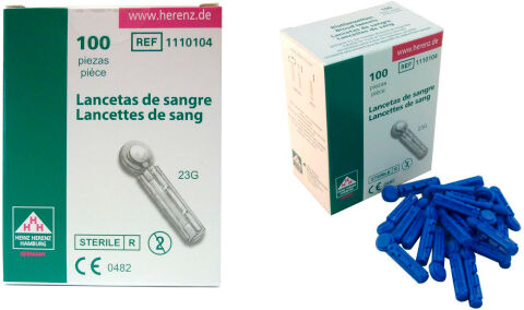 Pack de 100 Lancetas 23G para el dispositivo Lactate Scout