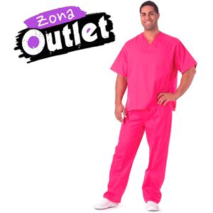 Casaca sanitario unisex cuello pico en color fuscia - ¡ÚLTIMAS UNIDADES!