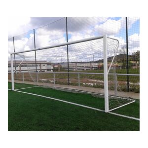 Juego de porterías de aluminio fútbol 11 120x100 mm fijas