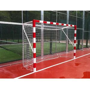 Juego de 2 Porterías Fútbol-Sala y Balonmano Aluminio fijas