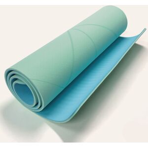 Colchoneta ecológica ideal para yoga y pilates en color azul - Medidas: 183 x 68 x 0,8cm (Bolsa de transporte incluida)