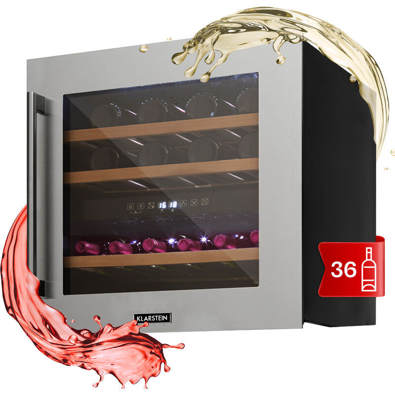 KLARSTEIN Vinsider 36 Vinoteca 2 zonas 5-22°C 94l Acero inoxidable - Klarstein KLARSTEIN Vinsider 36 Vinoteca 2 zonas 5-22°C 94l Acero inoxidable - Klarstein