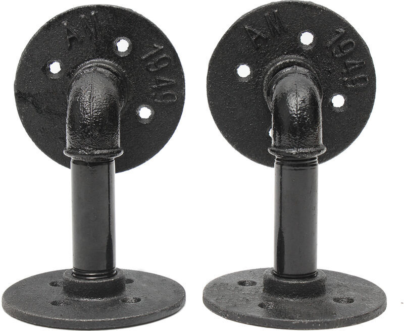 Mohoo - 2pcs DIY Retro Industrial Steel Steampunk Pipe Shelf Soportes Mohoo - 2pcs DIY Retro Industrial Steel Steampunk Pipe Shelf Soportes